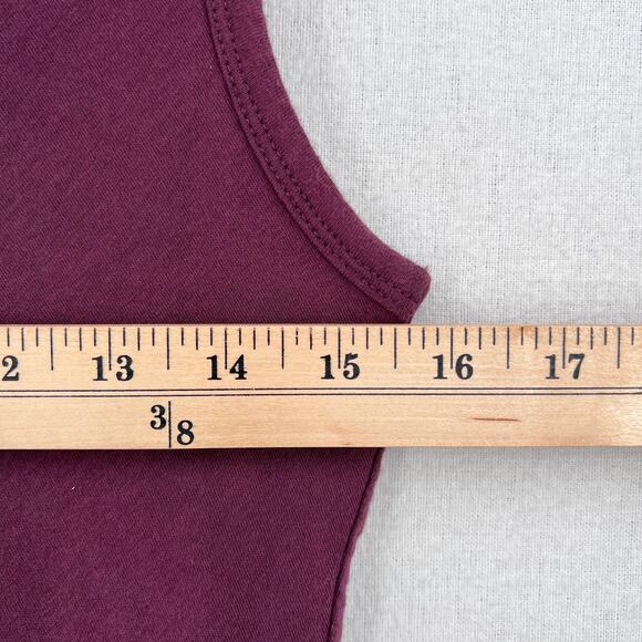 JAMES PERSE Cowl Neck Midi Dress Womens Medium Purple Plum Sleeveless Ruched - Picture 11 of 14